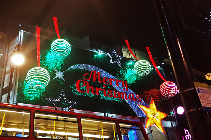 london christmas shopping lights